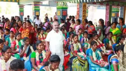 செஞ்சி: ஓலக்கூர் கிராமத்தில் சமுதாய வளைகாப்பு விழாவில் சட்டமன்ற உறுப்பினர் செஞ்சி மஸ்தான் அவர்கள் கலந்து கொண்டனர்