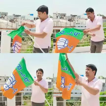 जनसेवा को समर्पित भारतीय जनता पार्टी के स्थापना दिवस पर अपने आवास पर नया झण्डा लगाया।
#BJP4ViksitBharat