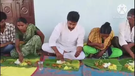 అనుముల: చింతగూడెం గ్రామంలో సన్న బియ్యంతో భోజనం చేసిన ఎమ్మెల్యే జైవీర్ రెడ్డి