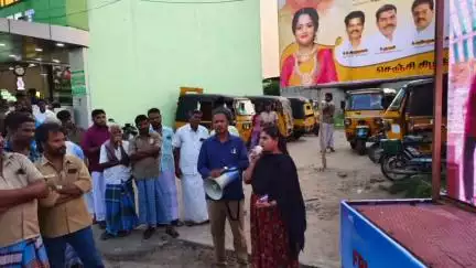 செஞ்சி: அனந்தபுரம் பகுதியில் எல்இடி திரையில் சாலை பாதுகாப்பு குறித்து பொதுமக்களுக்கு விழிப்புணர்வு