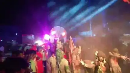 रामनवमी पूजा के शुभ अवसर पर पंचानपुर बाजार में झांकी का आयोजन किया गया