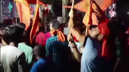 কান্দি: কান্দিতে আয়োজন হল রাম নবমী উপলক্ষে বনাঢ্য শোভাযাত্রা