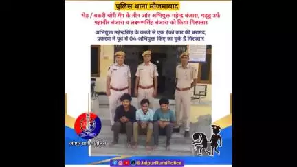 थाना #मौजमाबाद ने भेड़ / बकरी #चोरी गैंग के तीन ओर अभियुक्तों को किया गिरफ्तार।