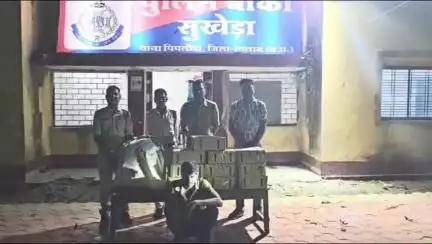 पिपलोदा: सुजापुर-बाराखेड़ा मार्ग पर पुलिस ने 8 किलो 544 ग्राम गांजा और 10 पेटी शराब की जब्त, एक आरोपी गिरफ्तार