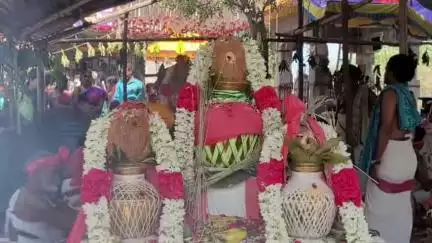 வாலாஜாபாத்: ஊத்துக்காடு கிராமத்தில் ஸ்ரீ மகாலிங்கேஸ்வரர் திருக்கோவிலில் கும்பாபிஷேக விழா