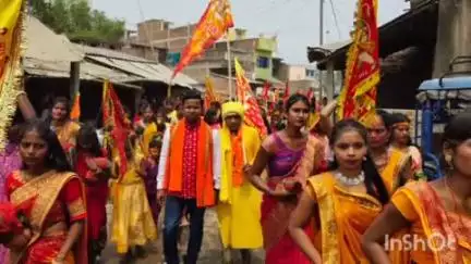 बरहरा: शिवलिंग और राम जानकी प्राण प्रतिष्ठा को लेकर,सपहा में निकाली गई विशाल शोभायात्रा