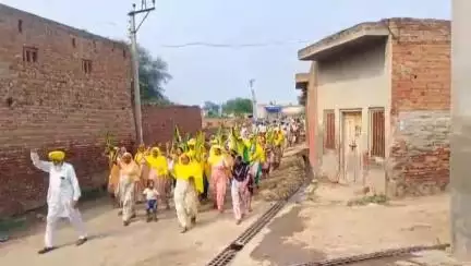 ਰਾਮਪੁਰਾ ਫੂਲ: ਪਿੰਡ ਜਿਉਂਦ ਵਿਖੇ ਕਿਸਾਨਾਂ ਨੇ ਕੱਢਿਆ ਅਮਨ ਮਾਰਚ