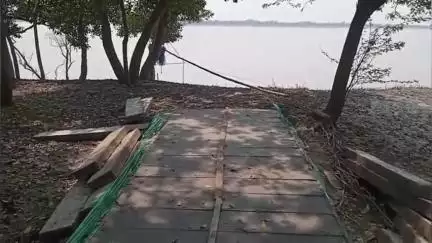 সন্দেশখালি ১: দীর্ঘদিন পর গাজীখালী খেয়াঘাটের সংস্কারের কাজ শুরু হলো, খুশি এলাকাবাসীরা #jansamasya