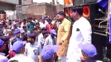 अंबेडकर जयंती का जन्म उत्सव समारोह चंदौसी में