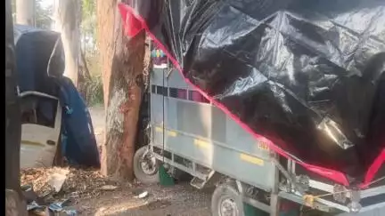 साढौरा: सढौरा में चालक को आई नींद, फोर व्हीलर सफेदे के पेड़ से टकराया, चालक गंभीर