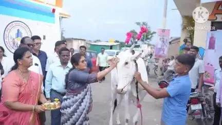 ನಿಪ್ಪಾಣಿ: ಭಿವಶಿ ಗ್ರಾಮದಲ್ಲಿ '7ನೇ ಸುತ್ತಿನ ಕಾಲುಬಾಯಿ ರೋಗ ಲಸಿಕಾ ಅಭಿಯಾನಕ್ಕೆ ಶಾಸಕಿ ಶಶಿಕಲಾ ಜೊಲ್ಲೆ ಚಾಲನೆ