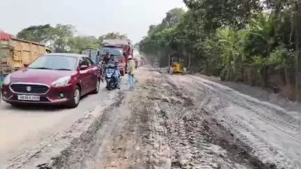 আমডাঙা: অবশেষে সংস্কার হল আমডাঙা-রাজবেরিয়ার 34 নম্বর জাতীয় সড়ক, খুশি চালকেরা #jansamasya