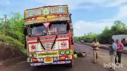 लांजा: देवधे येथे ट्रक आणि मोटरसायकल यांच्यातील अपघातात स्वाराचा जागीच मृत्यू