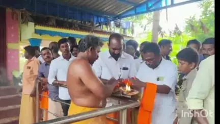 பெரியகுளம்: பெரியகுளம் அருகே T கல்லுப்பட்டி ஸ்ரீ பாண்டி முனீஸ்வரர் கோவிலில் இந்து எழுச்சி முன்னணி சார்பில் தேச நன்மை வேண்டி சிறப்பு பூஜை