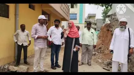 శామీర్‌పేట: అలంపూర్ డివిజన్లో సిసి రోడ్డు నిర్మాణ పనులను పరిశీలించిన కార్పొరేటర్ సబిహా గౌసుద్దీన్