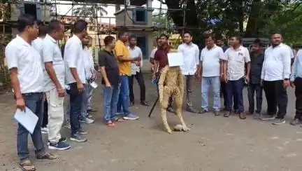 গোৰেশ্বৰ ভাগ: গোৰেশ্বৰ মহাবিদ্যালয়ত কেবাটাও সংগঠনৰ প্ৰতিবাদী কাৰ্যসুচী।অধ্যক্ষ প্ৰমোদ মেধিৰ পুত্তলিকা দাহ