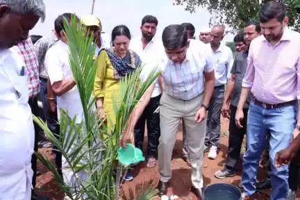బీబీపేట: యాడవరం గ్రామంలో ఆయిల్ ఫామ్ సాగుపై అవగాహన కల్పించిన జిల్లా కలెక్టర్ ఆశిష్ సంగ్వాన్
