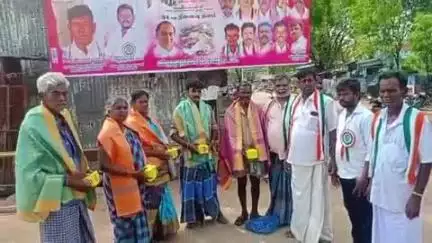 வத்திராயிருப்பு: தம்பி பட்டி கிராமத்தில் உழைப்பாளர் தினத்தை முன்னிட்டு காங்கிரஸ் கட்சி சார்பில் தூய்மை பணியாளர்கள் கௌரவிக்கப்பட்டனர்