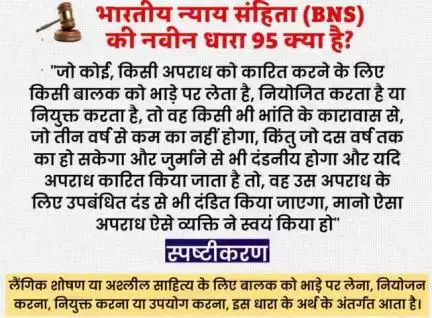 भारतीय न्याय संहिता (BNS) की नवीन धारा 95 के बारे में जानें।

#भारतीय_न्याय_संहिता 
#नवीन_आपराधिक_कानून 
#NewCriminalLaw2023
