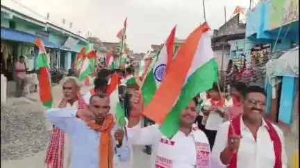 प्रतापपुर: घोरीघाट में भाजपा कार्यकर्ताओं ने निकाली तिरंगा यात्रा