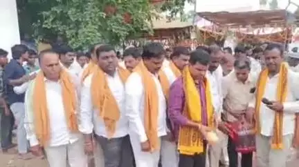నాగారం: సర్వదేవతల సమ్మేళనం బొడ్రాయి పండుగ: ఈటూరులో మాజీ ఎమ్మెల్యే కిషోర్