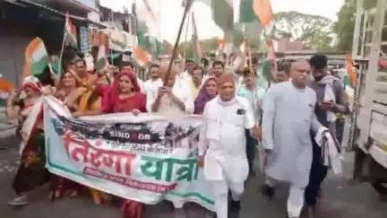 बिरसिंहपुर: ऑपरेशन सिंदूर की सफलता पर बिरसिंहपुर में सेना के सम्मान में निकाली गई तिरंगा यात्रा