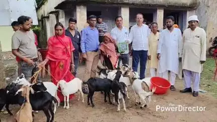 सोनारायठाढ़ी: मुख्यमंत्री पशुधन विकास योजना के तहत रक्ति, पहारिया, डहुआ सहित 3 पंचायतों के 7 लाभुकों को किया गया बकरा-बकरी का वितरण