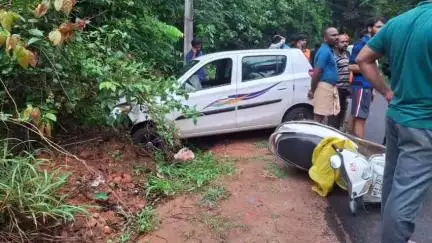 ಬಂಟ್ವಾಳ: ಸಾಲೆತ್ತೂರಿನಲ್ಲಿ ಪೆಟ್ರೋಲ್ ತುಂಬಿಸಿ ಹಣ ನೀಡದೇ ಪರಾರಿಯಾದ ಕಾರು ಅಪಘಾತ