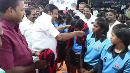 ஸ்ரீரங்கம்: அந்தநல்லூரில் நடைபெற்ற கபடி போட்டியை அமைச்சர் துவக்கி வைத்தார்