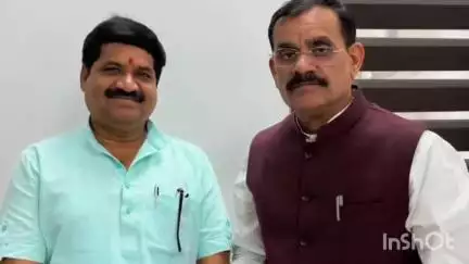गुनौर: गुनोर विधायक राजेश वर्मा ने भाजपा प्रदेश अध्यक्ष व खजुराहो सांसद विष्णु दत्त शर्मा से मुलाकात की