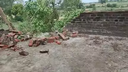 airwa pachela me ek makan par bhari pipar ka pehd girne se sajja thuta