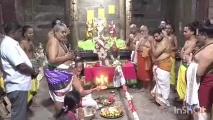 திருப்பரங்குன்றம்: சுப்பிரமணிய சுவாமி கோவிலில் கும்பாபிஷேகத்திற்கு யாகசாலை மண்டபம் அமைக்க முகூர்த்தக்கால் நடும் விழா