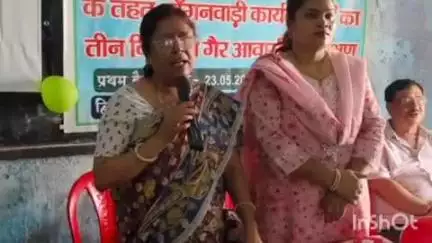 नौहट्टा: नवहट्टा में बाल विकास परियोजना द्वारा 'पोषण भी, पढ़ाई भी' को लेकर सेविकाओं का तीन दिवसीय प्रशिक्षण शुरू