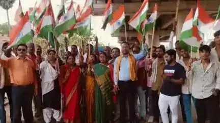 राजगीर: उजरपुर गांव से निकली तिरंगा यात्रा, 'ऑपरेशन सिंदूर' के तहत देशभक्ति का हुआ प्रदर्शन