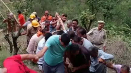 जोगिंदर नगर: जोगिंदरनगर के सिमस पंचायत में खाई में गिरी भैंस, दमकल विभाग और ग्रामीणों ने किया बचाव