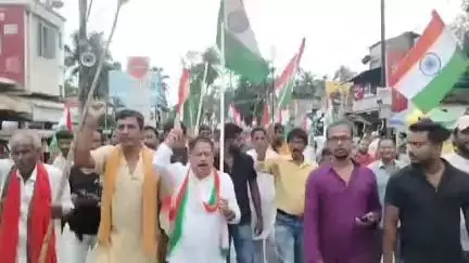 স্বরূপনগর: অপারেশন সিঁদুরকে সাধুবাদ জানিয়ে তিরঙ্গা যাত্রা স্বরূপনগরে