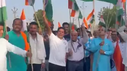 माण्डलगढ़: मांडलगढ़ में हाथों में तिरंगा और भारत माता की जय के साथ निकली तिरंगा यात्रा