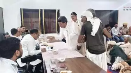 बाप: ग्राम पंचायत कृष्ण नगर कला में आयोजित रात्रि चौपाल में जिला कलक्टर ने सुनी ग्रामीणों की समस्याएं
