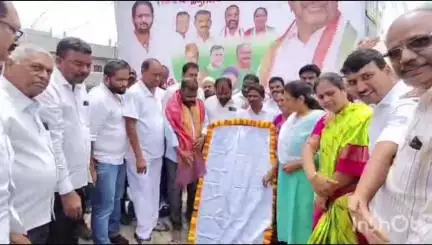 59 వ డివిజన్ లో 30 లక్షల రూపాయలతో పలు అభివృద్ధి పనులకు శంకుస్థాపన చేసిన ఎమ్మెల్యే మరియు మేయర్