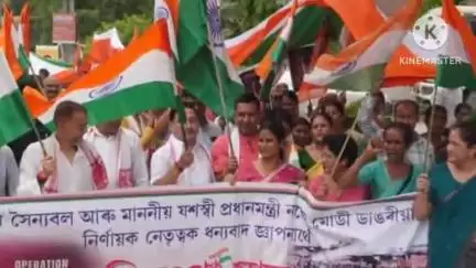 কমলপুৰ: কৰৰাত অনুষ্ঠিত ‘ত্ৰিৰংগা যাত্ৰা’ত অংশগ্ৰহণ সাংসদ দিলীপ শইকীয়া আৰু বিধায়ক দিগন্ত কলিতাৰ #OperationSindoor