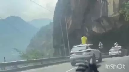 निचार: किन्नौर NH-5 पर पर्यटकों की 'जोखिम भरी' हरकतें जारी, प्रशासन पर उठे सवाल
