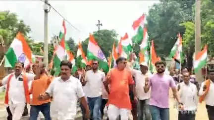 पालोजोरी: पालोजीरी में पूर्व विधायक के नेतृत्व में निकला #तिरंगा यात्रा, सैकड़ों भाजपा कार्यकर्ताओं हुए शामिल