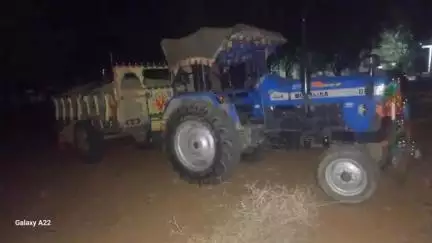 माण्डलगढ़: चोहली के पास बनास नदी से बजरी परिवहन करता ट्रैक्टर-ट्रॉली पकड़ा गया
