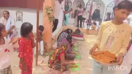 पैलानी: खपटिहा कलां कस्बे में सती माता स्थल पर विशाल भंडारे का आयोजन किया गया