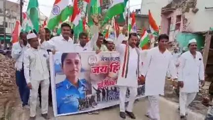 पचोर: पचोर में कांग्रेस की जिला स्तरीय जय हिंद पदयात्रा निकाली गई, पूर्व मंत्री व विधायक भी हुए शामिल