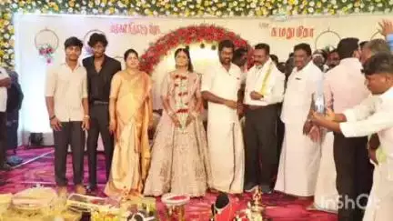 உடையார்பாளையம்: ஜெயங்கொண்டத்தில் உள்ள தனியார் கல்லூரி வளாகத்தில், MLA க.சொ.க.கண்ணன் இல்ல நிகழ்வில் விசிக தலைவர் திருமாவளவன் பங்கேற்பு