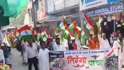 बागीदौरा: बागीदौरा विधानसभा क्षेत्र में पाकिस्तान के खिलाफ भारतीय सेना के ऑपरेशन सिंदूर की सफलता को लेकर तिरंगा यात्रा का आयोजन