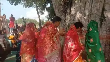 बांसजोर: बांसजोर एवं जलडेगा में सुहागिन महिलाओं ने वट सावित्री की पूजा कर पतियों की लंबी उम्र की कामना की