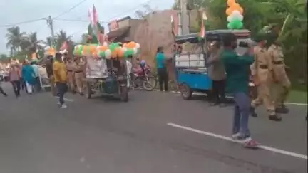 কাকদ্বীপ: তিরঙ্গা যাত্রা আয়োজন করা হয় নামখানা ও কাকদ্বীপ নাগরিক সমাজের পক্ষ থেকে