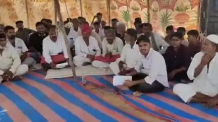 शिव: शिव के बरियाड़ा गांव में निजी कंपनियों के तानाशाही रवैये को लेकर ग्रामीणों का धरना दसवें दिन भी जारी